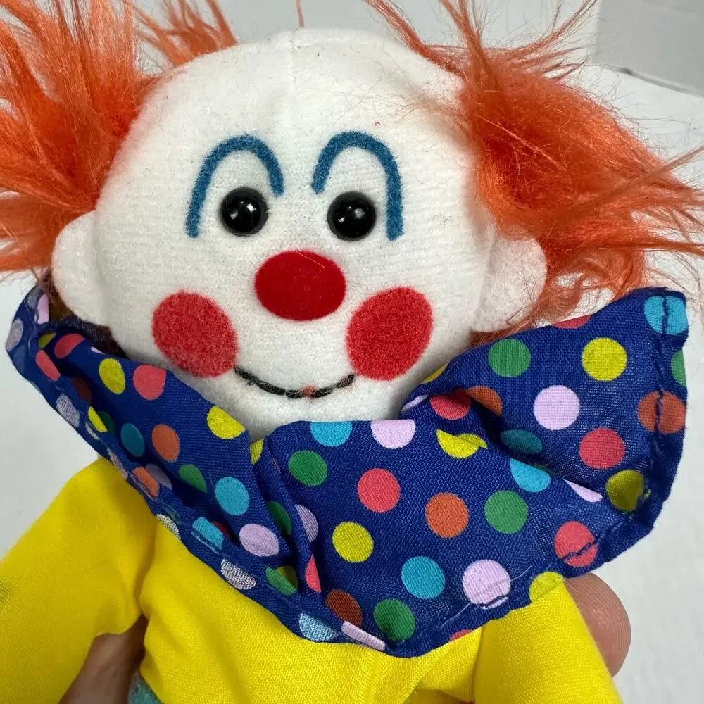 MARY MEYER TIPPY TOES finger puppet Clown PLUSH STUFFED animal 7